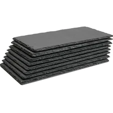 11"x6" 8 Pack of Black Slate Cheese Board,Cooked food Tray,Natural Slate Lase...