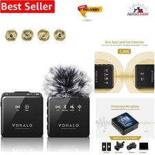 Wireless Lavalier Microphone for iPhone/Android/Camera/Camcorder Professional...