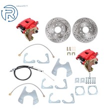 For Buick Chevy Pontiac 1964-72 Rear End Disc Brake Kit Caliper Slotted Rotors