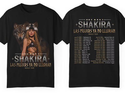 Shakira Las Mujeres Ya No Lloran Tour 2026 T-Shirt All Size S-5XL