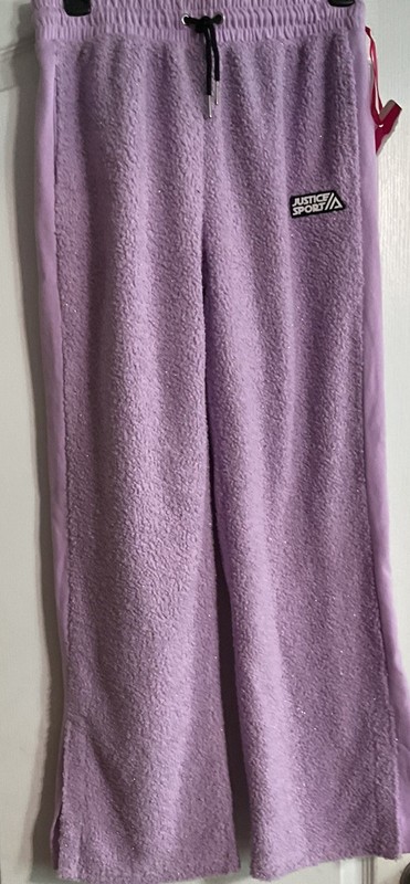 justice Girls Size L (12-14) Purple PantsNWT Polyester Blend