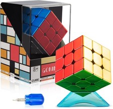 Speed Cube 3x3, Metallic Magic Cube 2025, Magnetic Reflective Mirror Cube, Stick