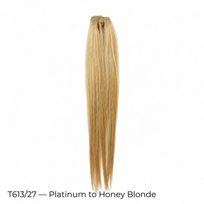 Forever Young Remy Clip-In Hair Extensions | Blonde & Silver Half Head Set UK