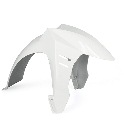 Garde-boue avant TNT Tuning blanc pour rouler au sec en scooter Ludix 14"