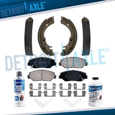 Front Ceramic Brake Pads w/ Hardware and Rear Brake Shoes for Honda Accord Fit