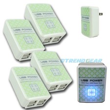 4X USB 4 PORT WALL ADAPTER POWER CHARGER FOR IPHONE 5 5S 5C IPAD MINI IPOD TOUCH