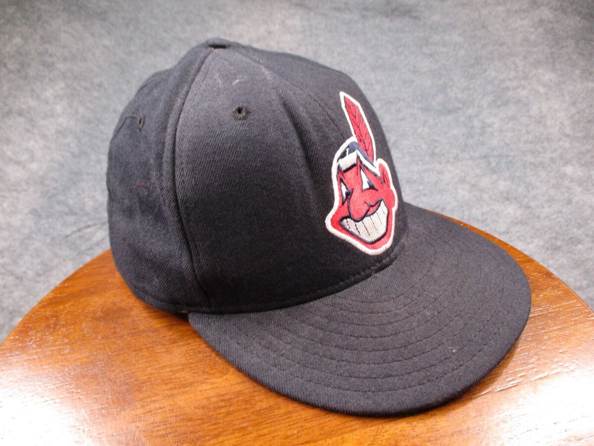 VTG Cleveland Indians Hat Cap Mens 7 1/4 Fitted New Era Pro