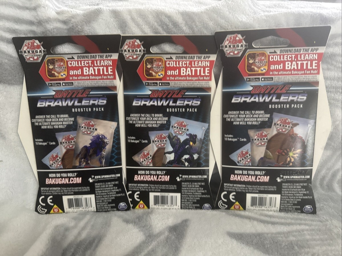 bakugan battle planet booster box Bakugan Battle Brawlers Planet Booster Packs 3 Packs 30 Cards Total New  Unopened