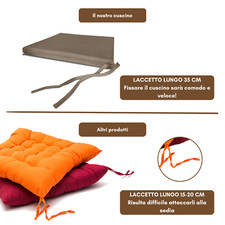 Home Tresor Cuscini Sedia Con Lacci | Coprisedia Imbottiti Tondi 40