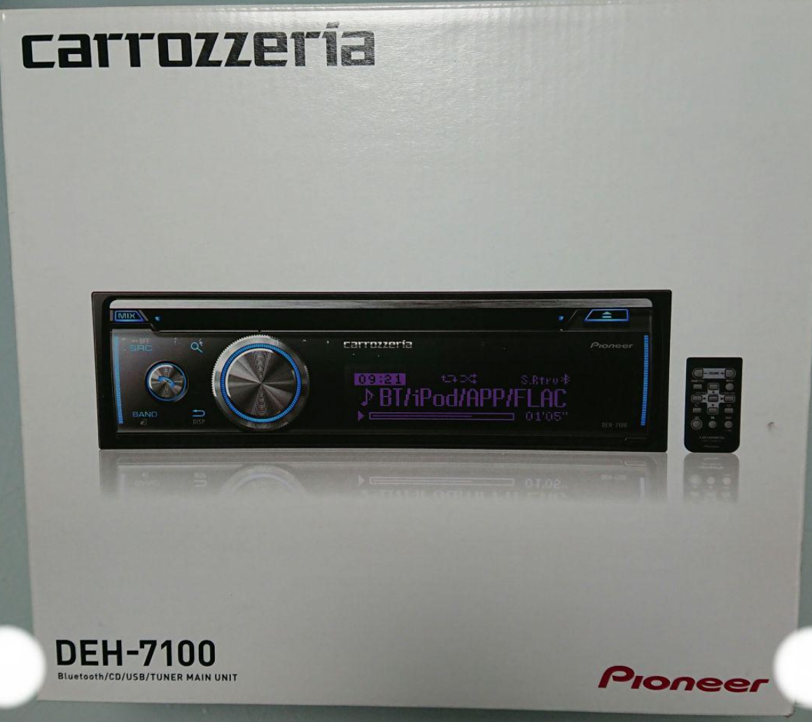 Pioneer Carrozzeria DEH-7100 1DIN CD Bluetooth Car Audio