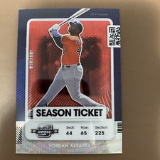 2021 Panini Contenders Optic Baseball Yordan Alvarez Red Wave Season Ticket #35