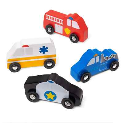 Original Melissa & Doug Rettungsfahrzeug Set x 4 NEU SCHNELLER PORTOFREI! WERT