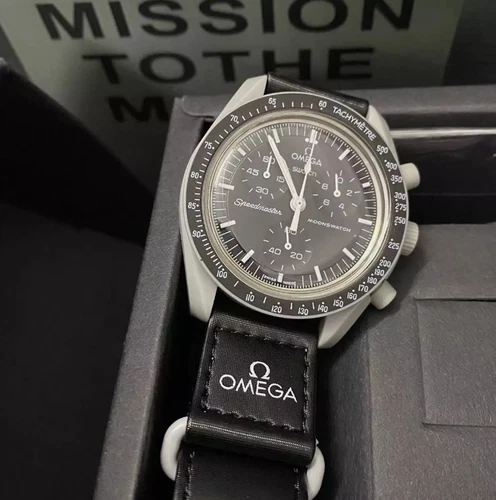 New Swatch x Omega Bioceramic Moonswatch Mission To The Moon Watch === With Box.