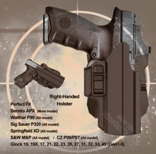 Retention OWB P80 Holster fits polymer Glock G17,G19,,G22,23,G26,G27,G34, P80