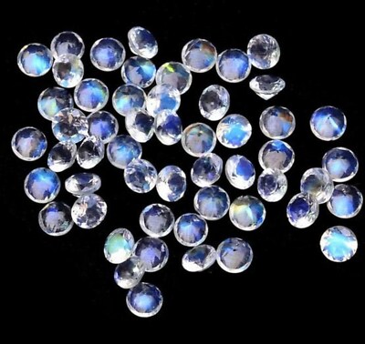 AAA Grede Natural Moonstone Faceted Cut Round Shape Calibrated gemstone 3mm-15mm