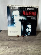 "Philadelphia" Widescreen Laserdisc LD - Tom Hanks  Denzel Washington untested