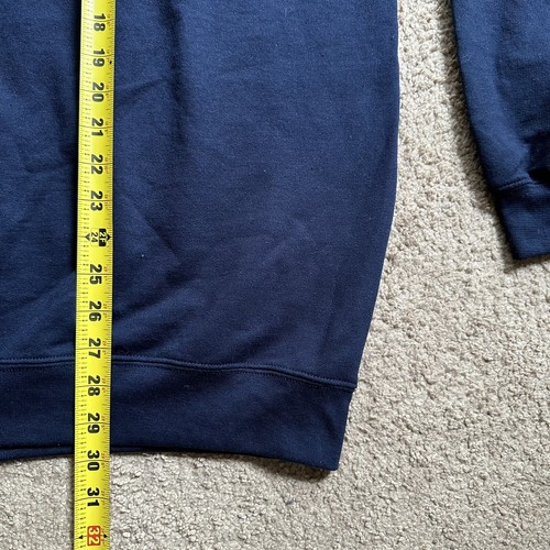 Gildan Sweater Mens 2XL Blank Crewneck Heavy Navy Blue Long Sleeve - Picture 8 of 11