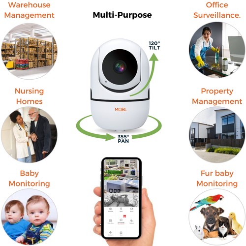 cam HDX Wi-Fi Pan & Tilt Smart Nursery Monitoring Camera, Baby Video Monitor, Ni - Picture 3 of 9