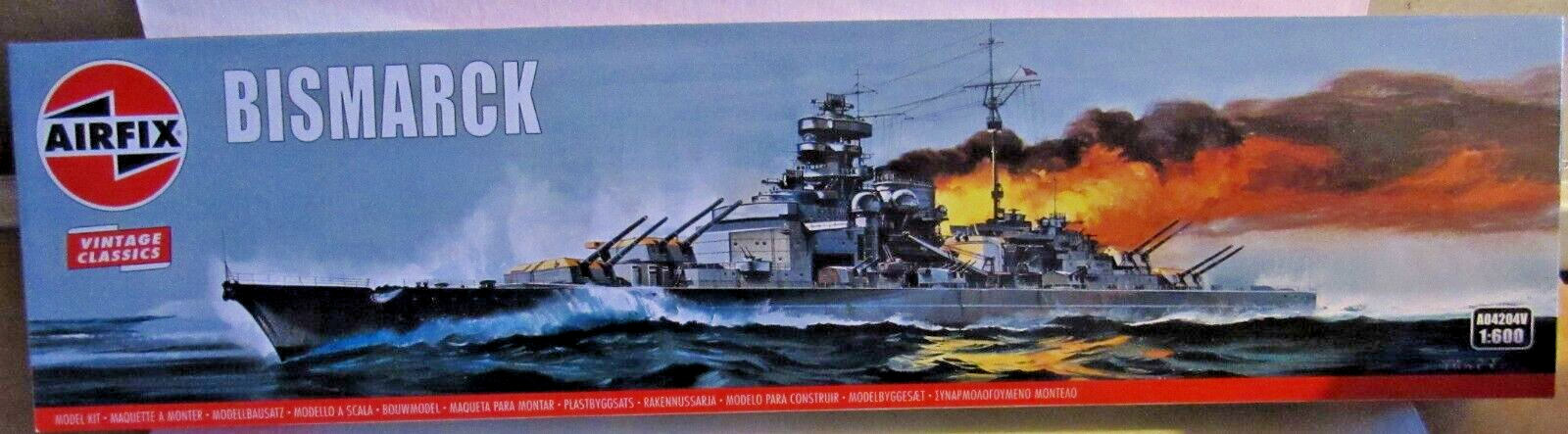 AIRFIX BISMARK 1:600 SCALE BATTLESHIP GERMAN NAVY SHIP BOAT GUNS WW2