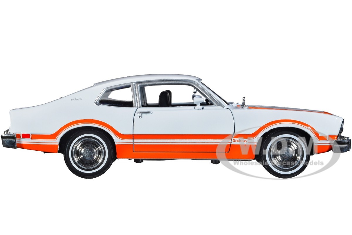 1974 FORD MAVERICK GRABBER WHITE 1/24 DIECAST MODEL CAR BY