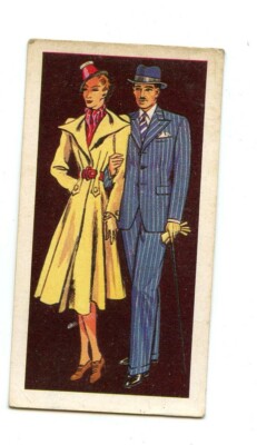 Brooke Bond Tea Card - British Costume Collectable Card #47 Day Clothes 1938 (2)