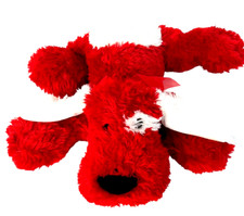 Dog Red Plush and White Stuffed Animal DanDee Collector's Choice One White Eye