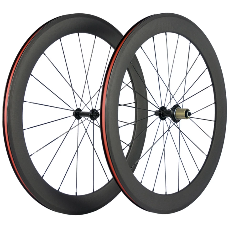 38/50/60mm T1000 Carbon Laufradsatz Rennrad Fahrrad Räder Clincher Wheel - Bild 3 von 4