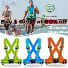 Reflective Vest Adjustable Safety Belt Stripe Strap Night Running Jogging Biking