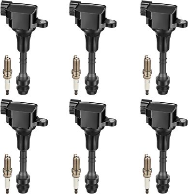 6Pcs Ignition Coil & Spark Plug For 03-06 Nissan 350Z Infiniti G35 FX35 V6 3.5L