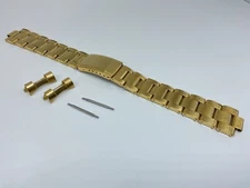 19MM RIVETED YELLOW SOLID OYSTER WATCH BAND BRACELET FOR ROLEX  TUDOR