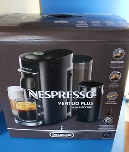 Delonghi Nespresso Vertuo Plus Coffee Machine Aeroccino New Black Ebay