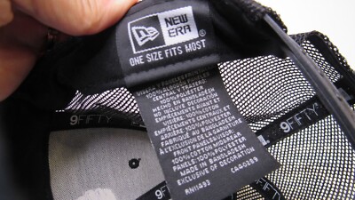 New Era 9/50 Mesh Trucker Adult Black Cap Hat Embroidered  display picture 2