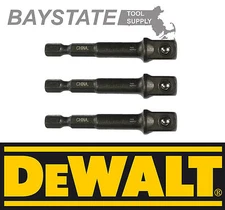 NEW 3pc DeWalt DW2542IR 1/4" to 3/8" Socket Adapter Set for 18/20V Impact Driver