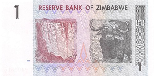 Zimbabwe $1 Harare 2007 Series A D Uncirculated Banknote HJ 2 - Picture 2 of 2