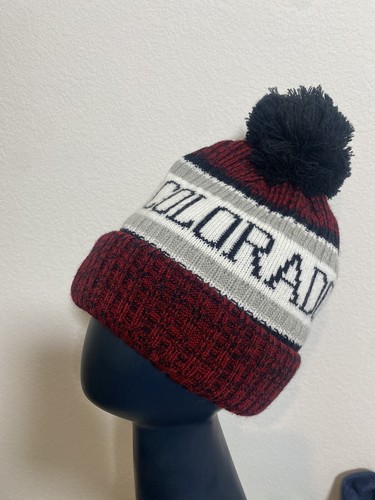 Colorado Stylish Striped Pattern Robin Ruth Beanie WITH A BALL CUTE ...