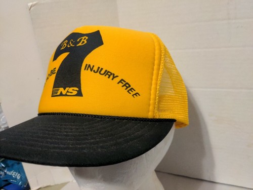 NORFOLK SOUTHERN RAILROAD Injury Free Hat Vintage SnapBack Ballcap Foam Mesh - Picture 2 of 8