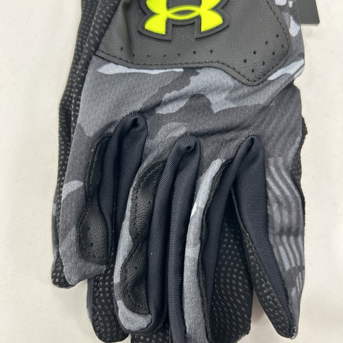 Under Armour UA Clean Up Youth Medium Baseball Batting Gloves 1365471 Blk Camo - Picture 3 of 5