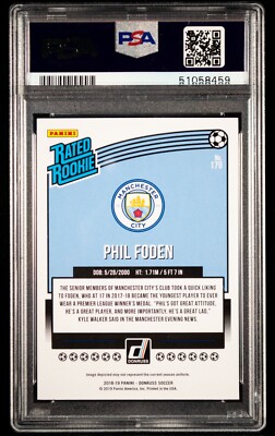 2018 Panini Donruss Phil Foden #179 PSA 9 Press Proof RED Rated