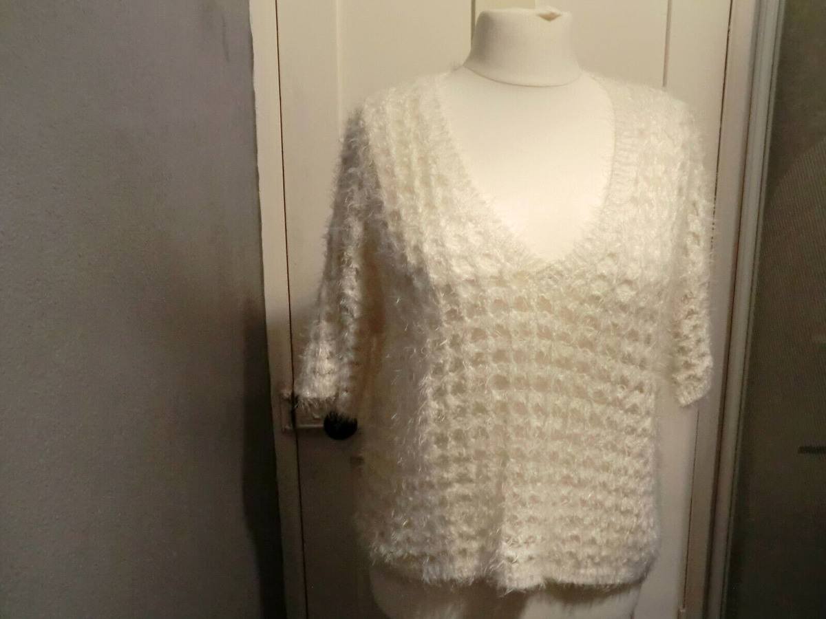 Next white fluffy jumper size 18 UK