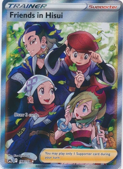 Friends in Hisui Full Art 148/159 Ultra Rare Crown Zenith Pokemon TCG