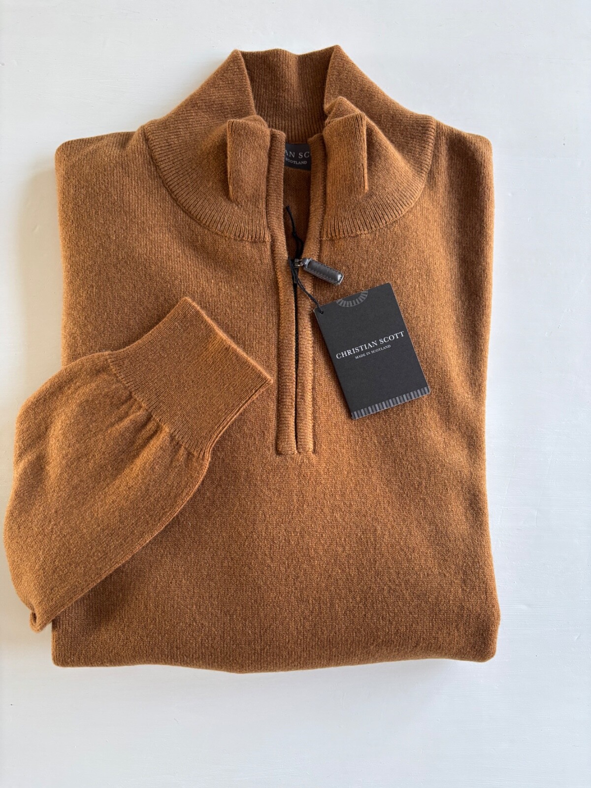 Gents Cashmere Zip Necks made in Scotland