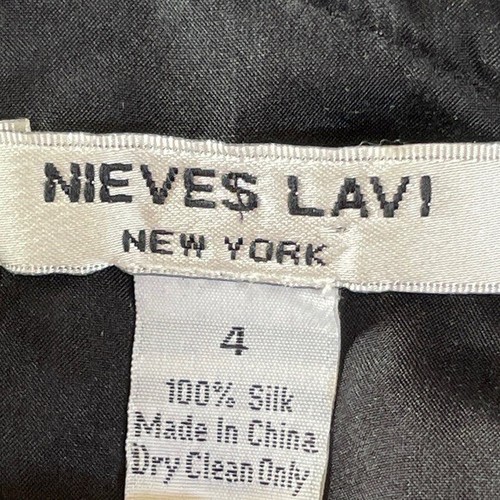 Nieves Lavi One Shoulder Gray Leopard Print Ruffled Silk Mini Dress Size 4 - Picture 7 of 7