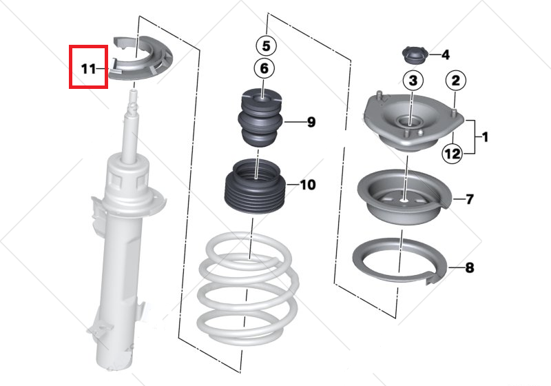Genuine MINI Coil Spring Pad - Front Lower 31306772745 for sale 