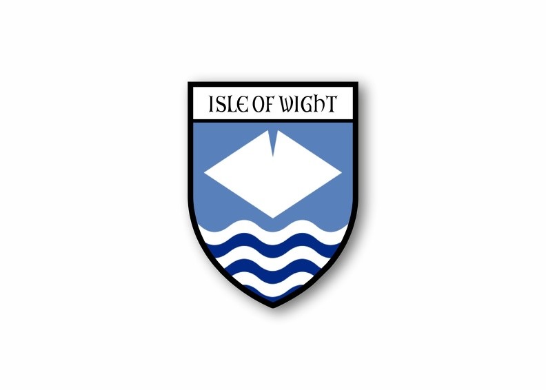 Adesivo Vinile Scudo Isola Di Wight - Bandiera Contea Per Auto, Caravan, Camper - Souvenir