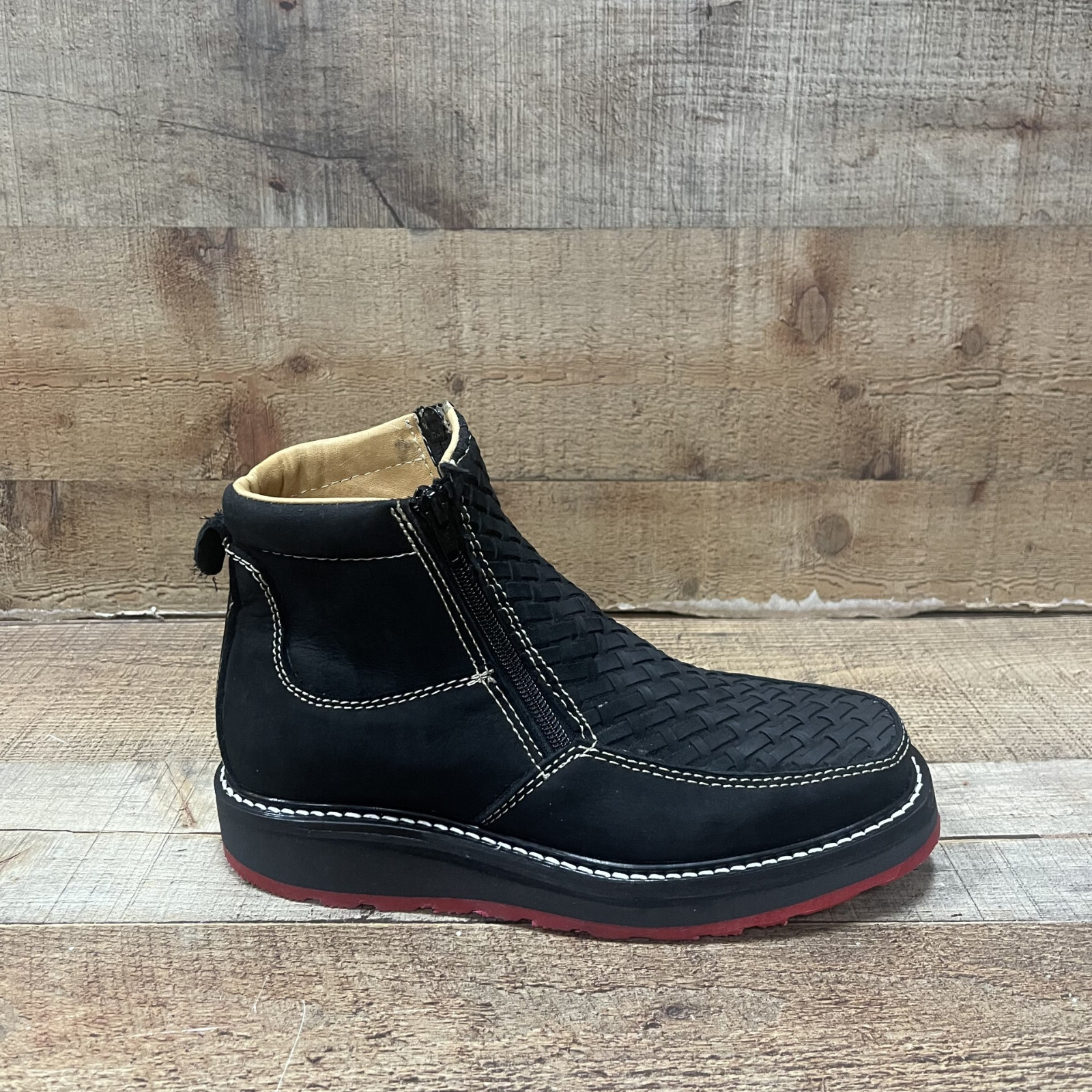 Men's Boots Smart Work Office Zip Boots Style A2188 Tan