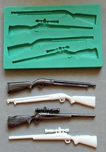 Rifle Shape Silicone Molds Fondant Silica Gel Mold Resin Making Supplies 1pc Set - Picture 5 of 12