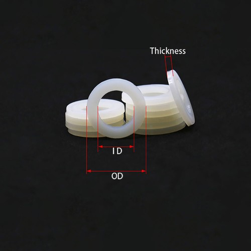 Nylon Metric Plastic Washers M2 M3 M4 M5 M6 M8 M10-20 Plastic Flat Washer - Picture 3 of 6