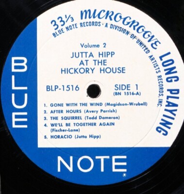 Jutta Hipp hickory house1　2 米国mono盤 2nd JUTTA HIPP 