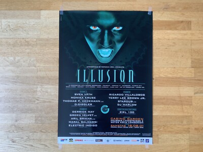 Illusion Poster Popkomm 2001 Sven Väth Derrick May Monika Kruse Green Velvet