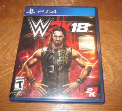 PS4 WWE 2K18, W2K18 (Sony PlayStation 4, PS4) Complete w/Manual